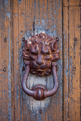 Ancient italian lion shaped door knocker.