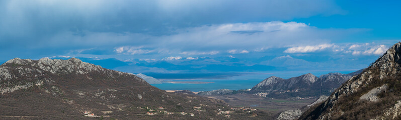 Fototapeta na wymiar Panorama of Skadar lake.