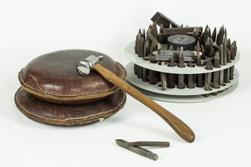 Hand tools for metal engraving, Jewelry tool, cutter, engraver with wooden handle used by engraver...