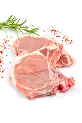 côtes de porc crues