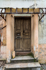 Old house facade in Vianden, Luxembourg
