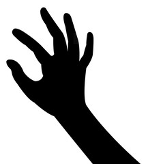 a hand silhouette vector