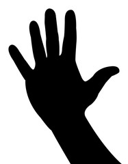 Obraz premium a hand silhouette vector