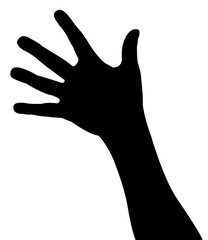 a hand silhouette vector