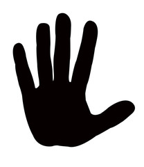 a hand silhouette vector