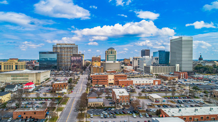 Panorama of Downtown Columbia South Carolina Skyline SC Aerial
