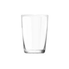 Glass close-up. Glass tumbler. Realistic glass beaker. Glassware for drinks. Drinking glass isolated vector illustration. Clean glassware with shadows and highlights EPS10