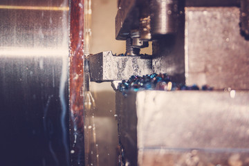 Lathe, manufacturing parts by machining metal on a milling machine.