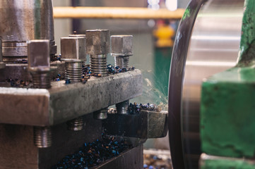 Lathe, manufacturing parts by machining metal on a milling machine.