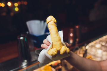 pastry in the form of a male member dick.
