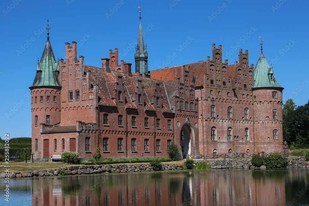 Poster Egeskov Slot water castle, island of Funen, Denmark