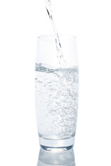 water on white background