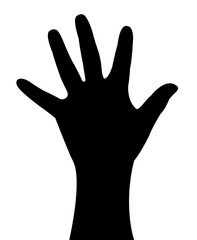 a hand silhouette vector
