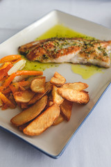 Restaurant table ready to eat