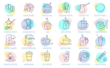 coffee vector icon set
