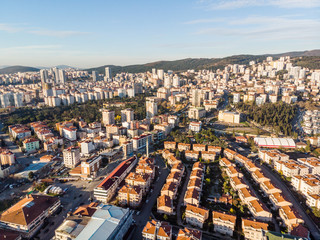 Aerial Drone View of Unplanned Urbanization City of Istanbul Kartal Yakacik.