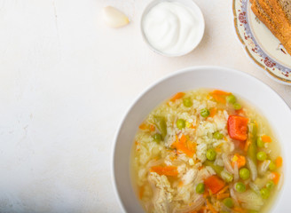 lunch time: vegetable soup