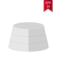 White Round Podium, Pedestal, Platform isolated on white background. Cartoon Flat Style. Vector illustration for Your Design.