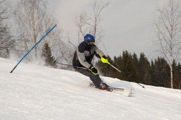 Fototapeta na wymiar skier on a slope