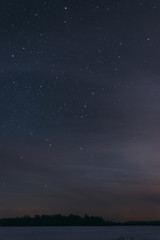 Fototapeta na wymiar Night sky in winter