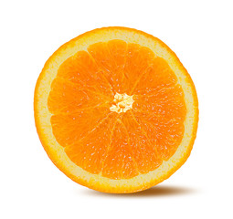 Juicy orange isolated on white background with clipping path