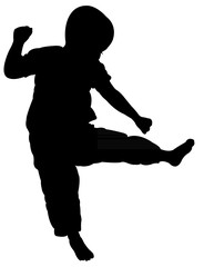 a baby sleeping body silhouette vector