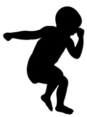 a baby sleeping body silhouette vector