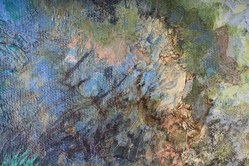 Artists oil paints multicolored closeup abstract background