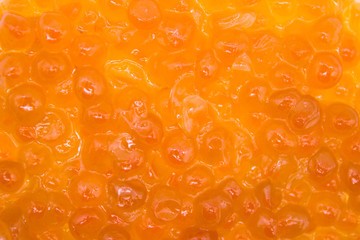 Luxury Red Caviar Background. Food photo concept.