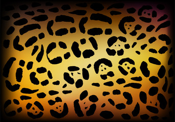 Animal print, background, spots of a jaguar. Gradient. Stock vector illustration.