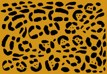 Animal print, background, spots of a jaguar. Stock vector illustration.