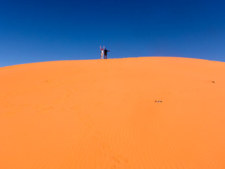 Die Wüste Sahara von seiner schönsten Seite. Faszinierend Wüstenlandschaft im Süden von Marokko