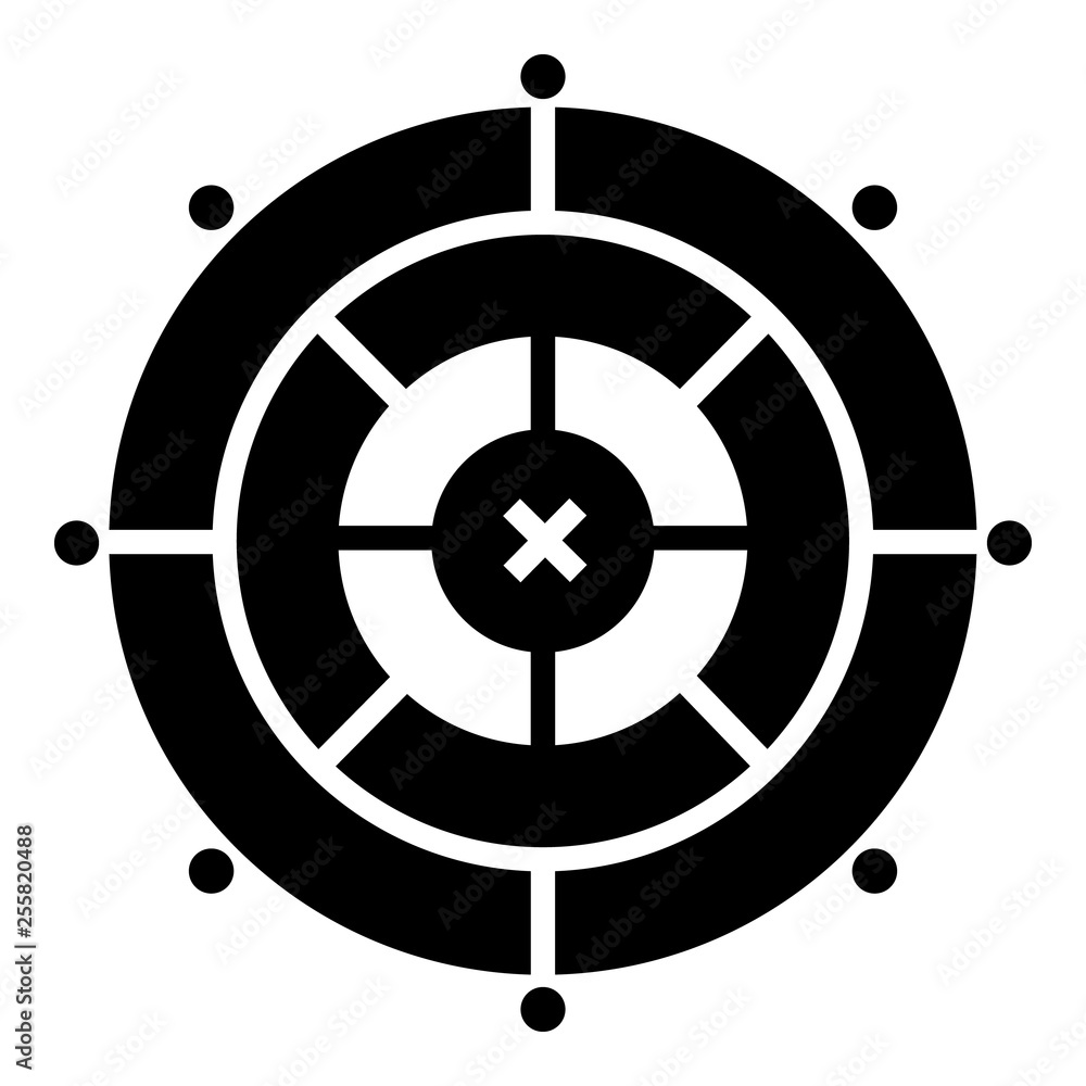 Poster modern target icon. simple illustration of modern target vector icon for web design isolated on whit