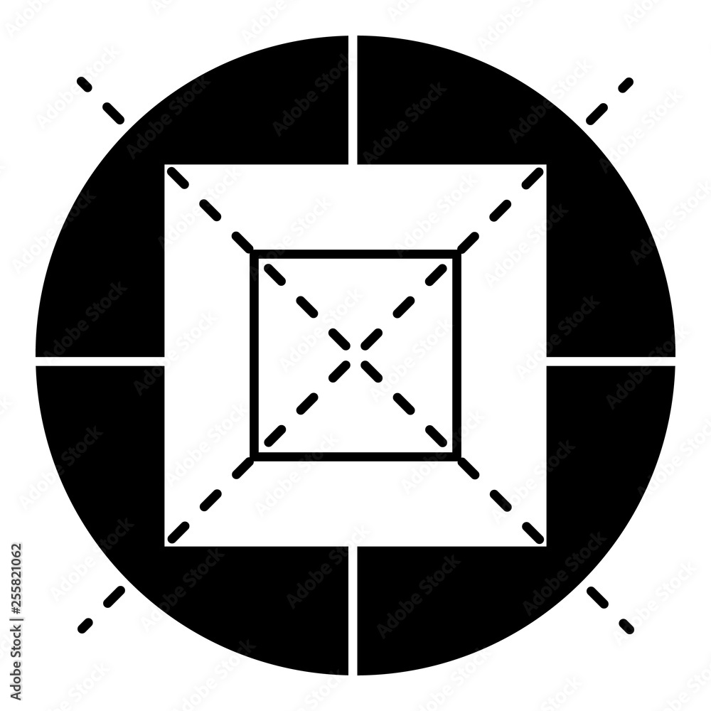 Poster rifle target icon. simple illustration of rifle target vector icon for web design isolated on white 