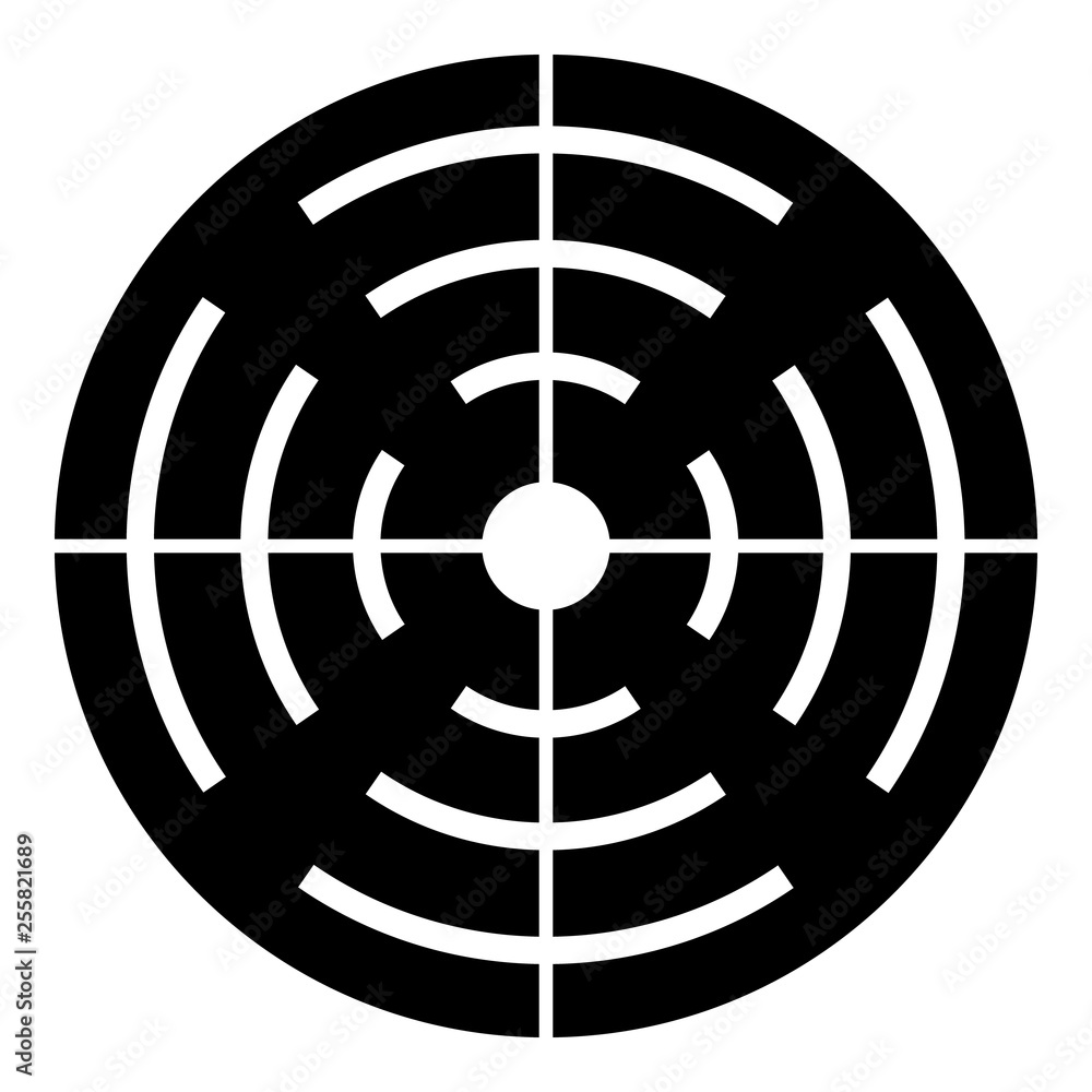 Poster shotgun target icon. simple illustration of shotgun target vector icon for web design isolated on wh
