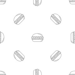 Fototapeta premium Fresh burger pattern seamless vector repeat geometric for any web design