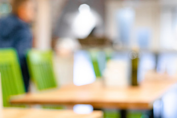Blur or Defocus image of Coffee Shop or Cafeteria for use as Background
