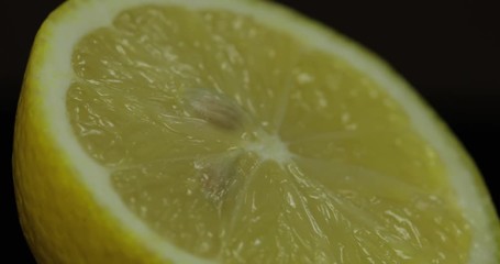 Delicious lemon cut for squeezing fresh juice. Lemon half