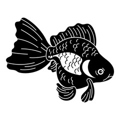 Goldfish icon. Simple illustration of goldfish vector icon for web design isolated on white background