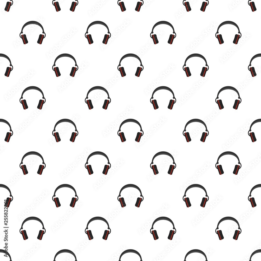Aufkleber modern headphones pattern seamless vector repeat for any web design