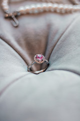 Closeup of Engagement Ring