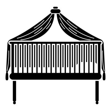 recommend clip art: Baby crib icon. Simple illustration of baby crib vector icon for web design isolated on white background
