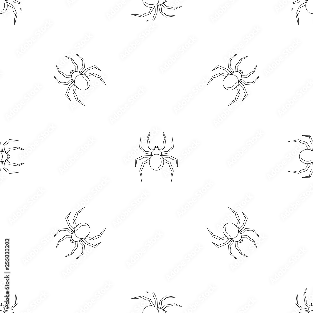 Poster black widow spider pattern seamless vector repeat geometric for any web design