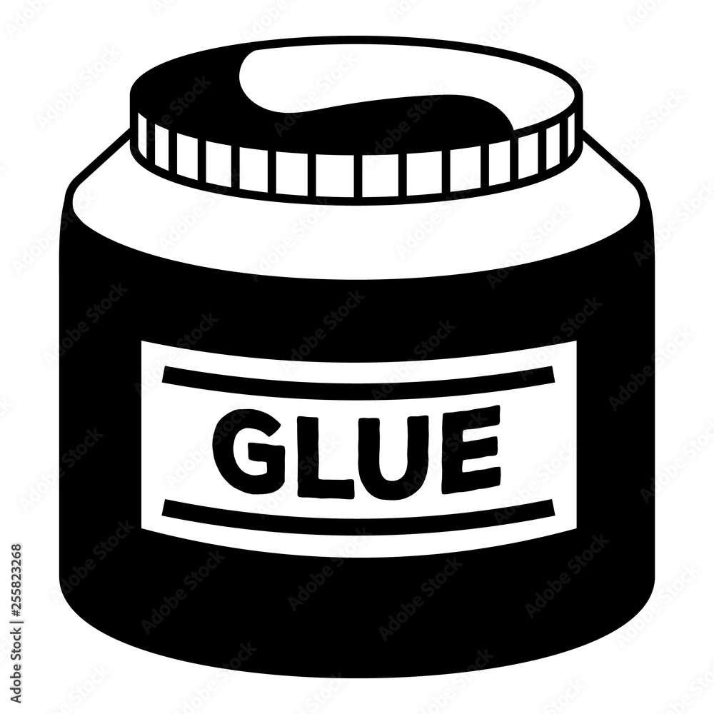 Poster glue jar icon. simple illustration of glue jar vector icon for web design isolated on white backgrou
