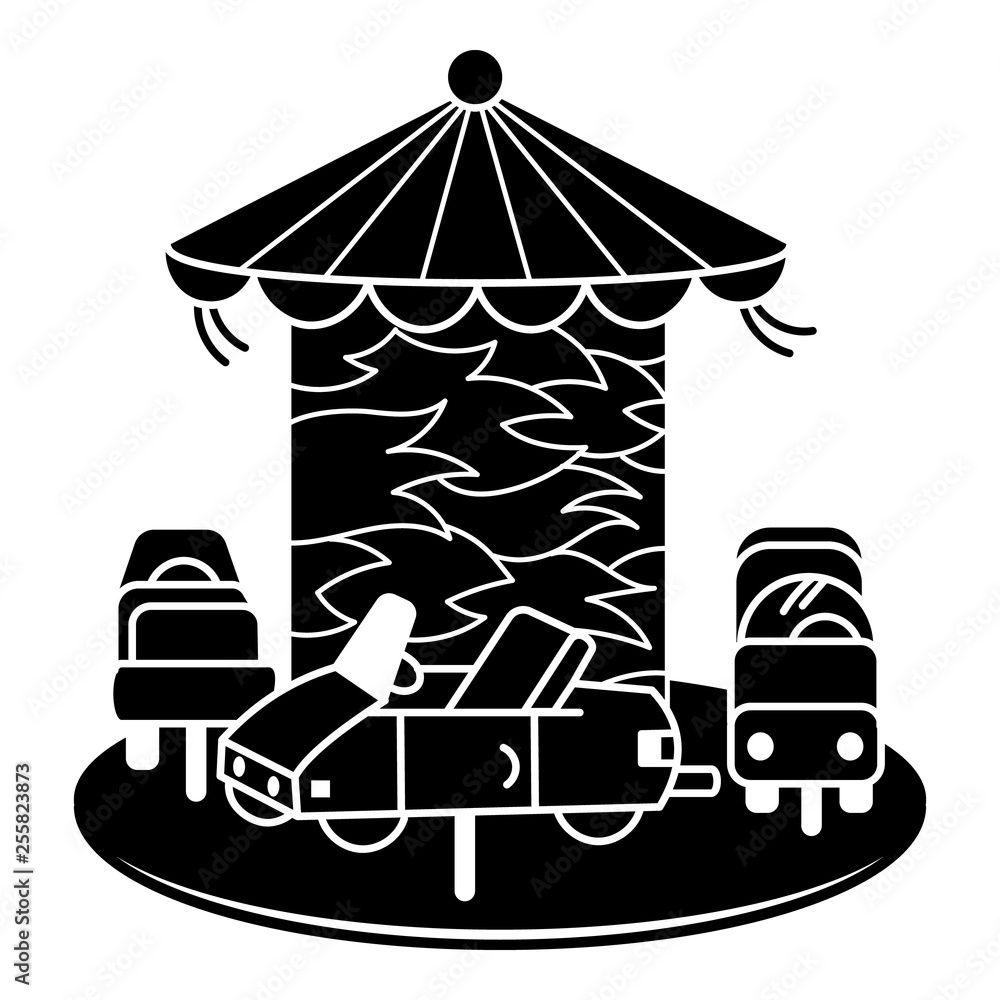 Poster car carousel icon. simple illustration of car carousel vector icon for web design isolated on white 