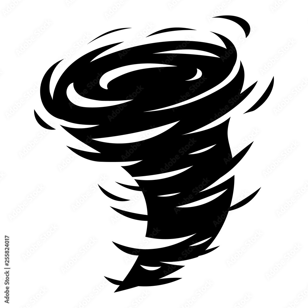 Poster tornado icon. simple illustration of tornado vector icon for web design isolated on white background