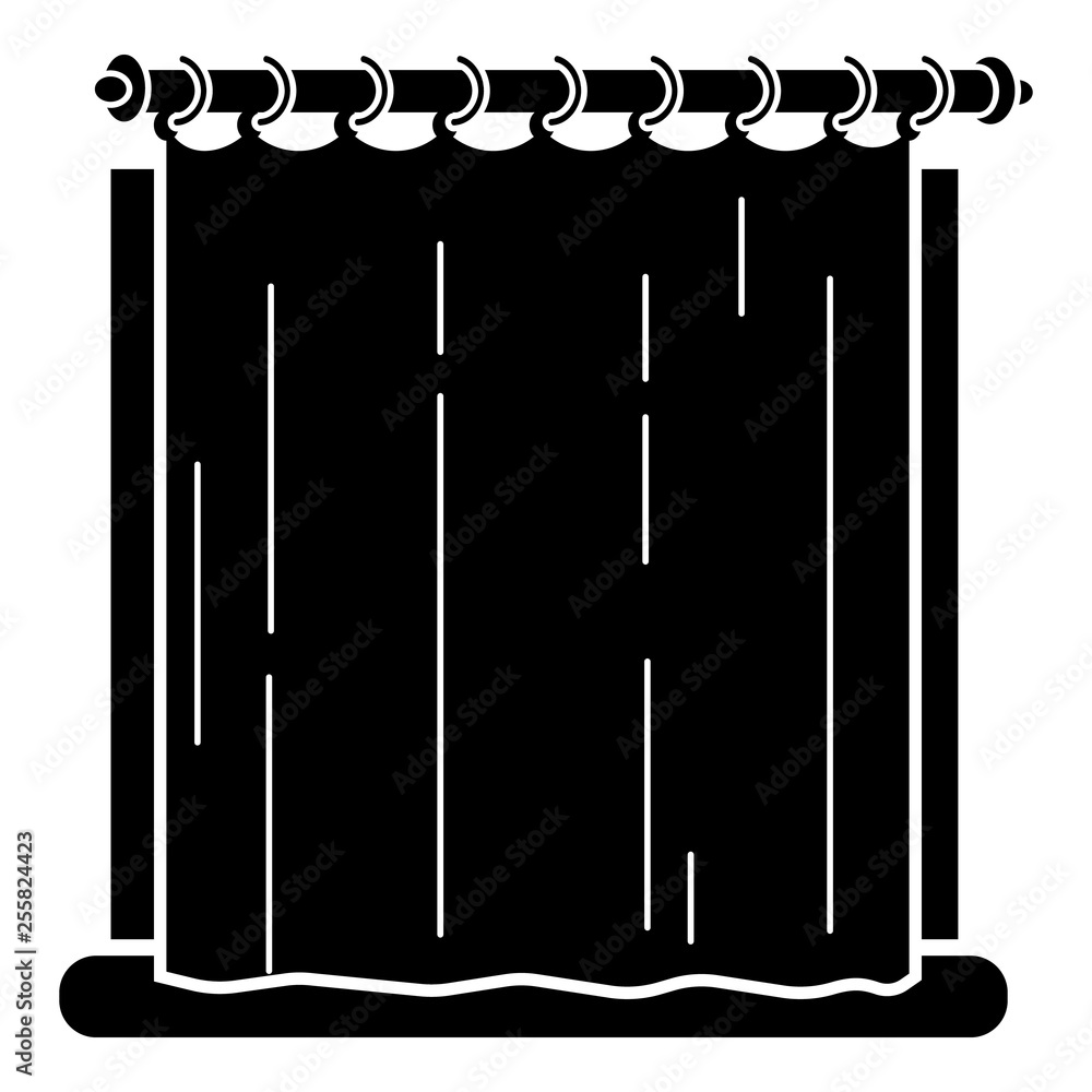 Poster retro curtain icon. simple illustration of piece curtain vector icon for web design isolated on whit