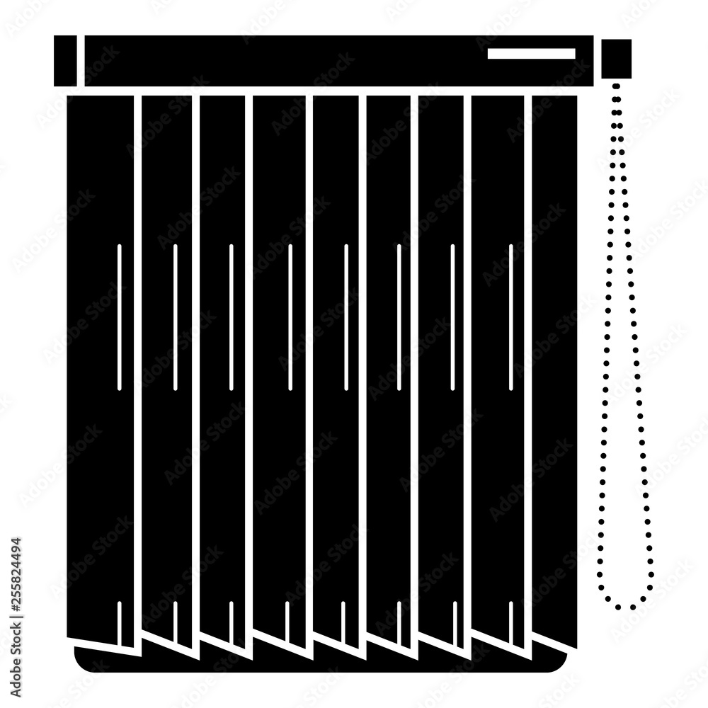 Poster vertical jalousie icon. simple illustration of vertical jalousie vector icon for web design isolated