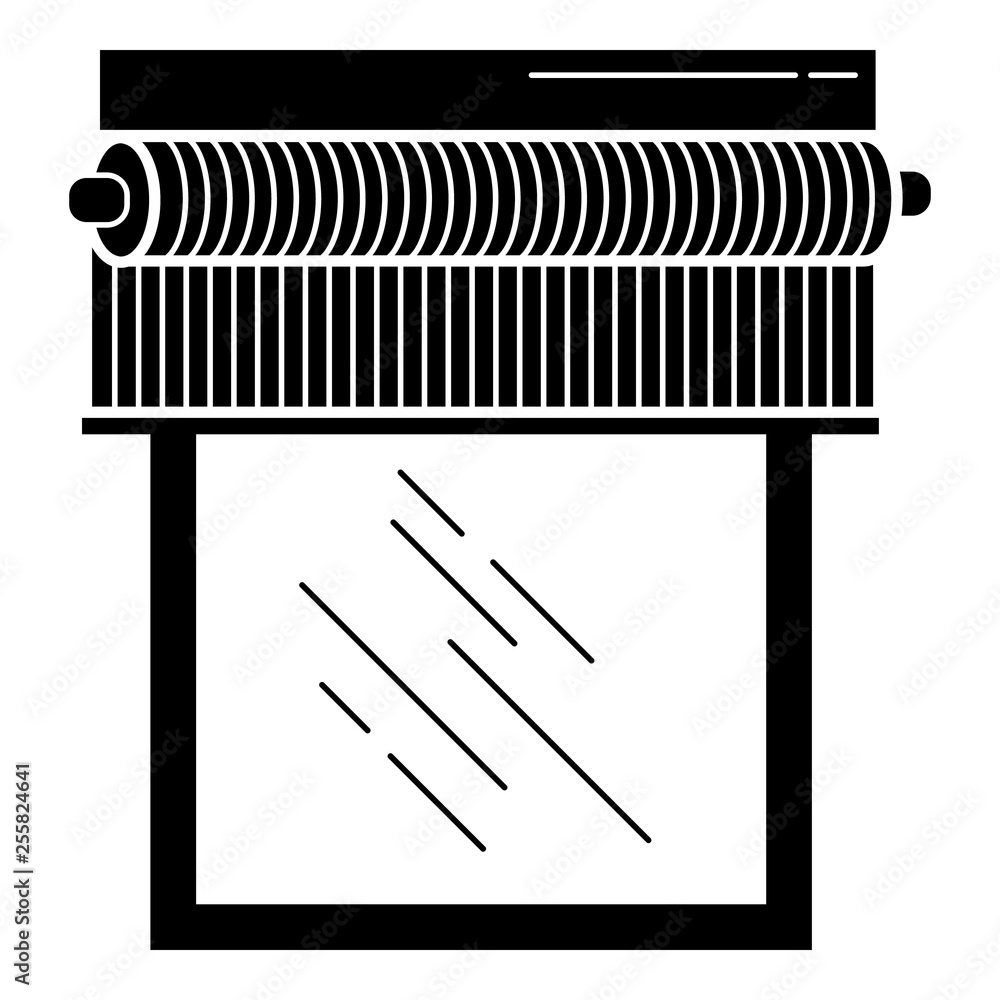 Poster window blind icon. simple illustration of window blind vector icon for web design isolated on white 