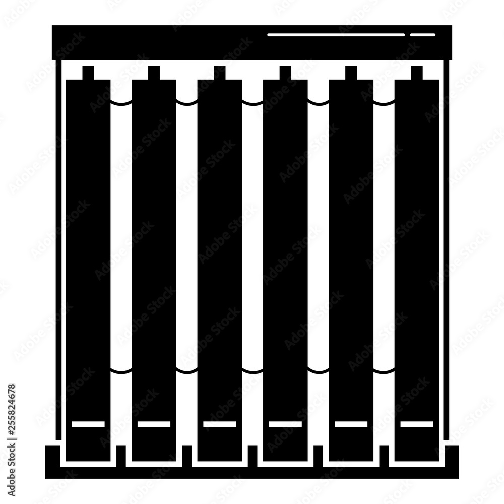 Poster window textile jalousie icon. simple illustration of window textile jalousie vector icon for web des